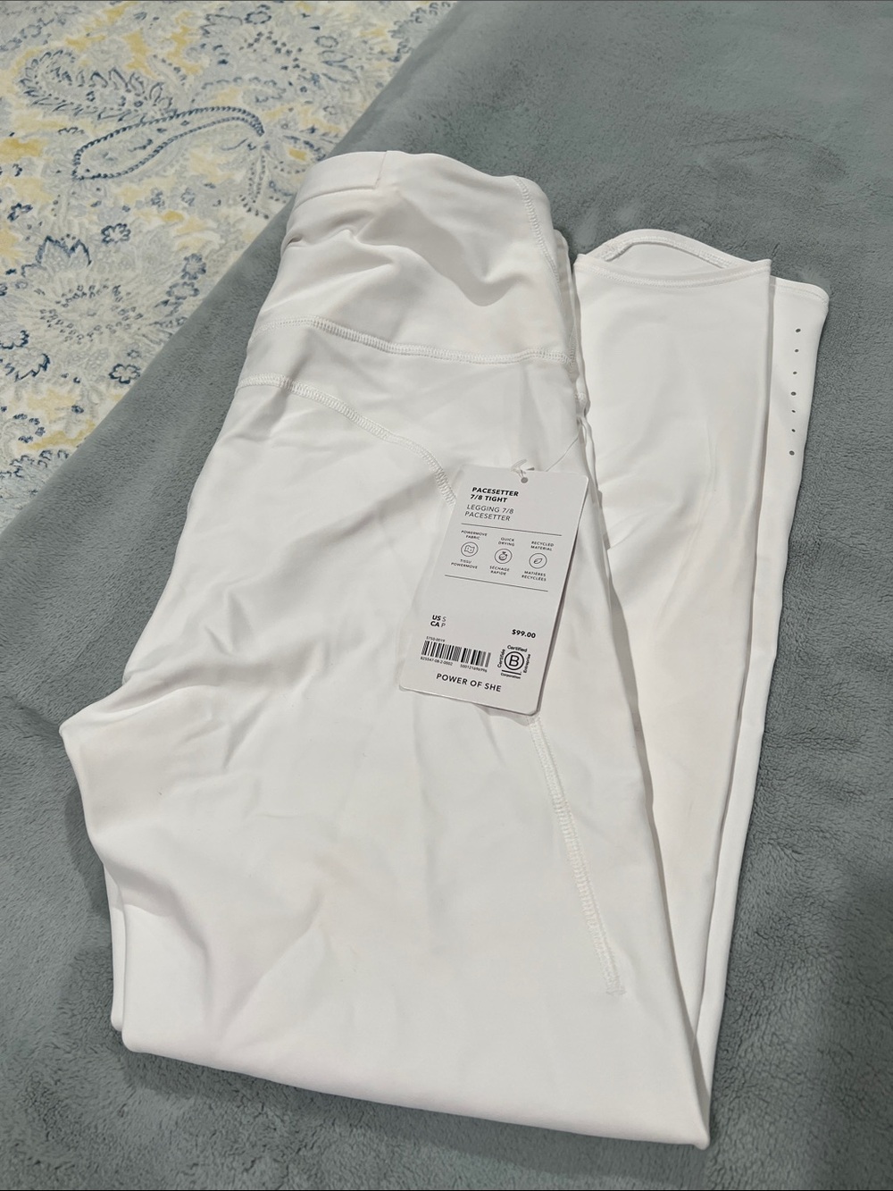 Athleta White Pacesetter 7/8 Tights